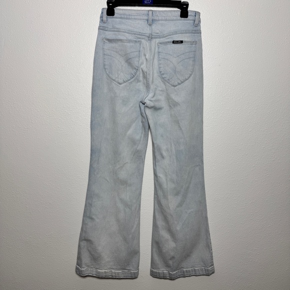 ROLLA’S East Coast Flare High Rise Jeans Organic Cotton Size 29 Light Wash - Picture 4 of 7